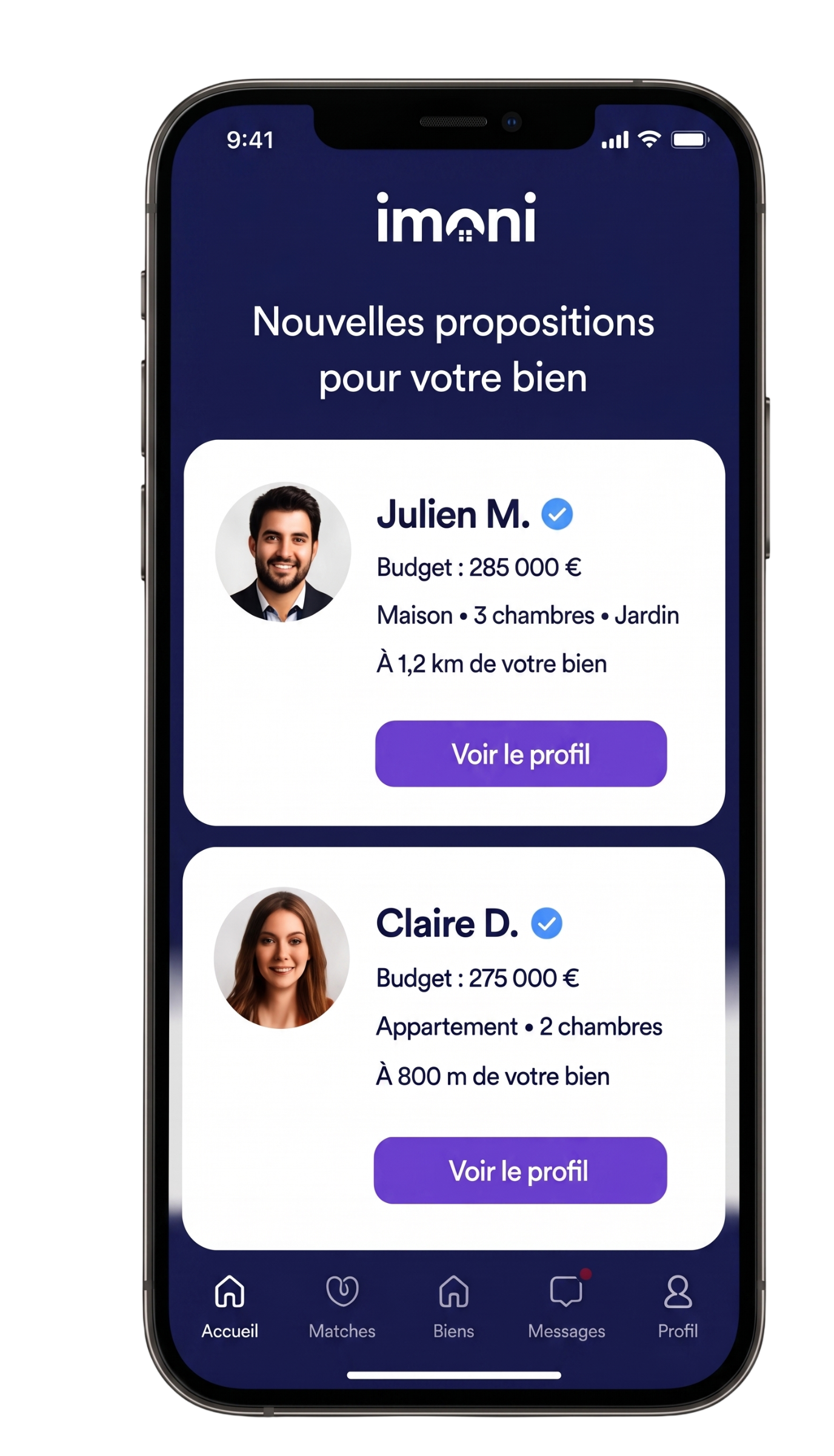 Application Imoni vendeur